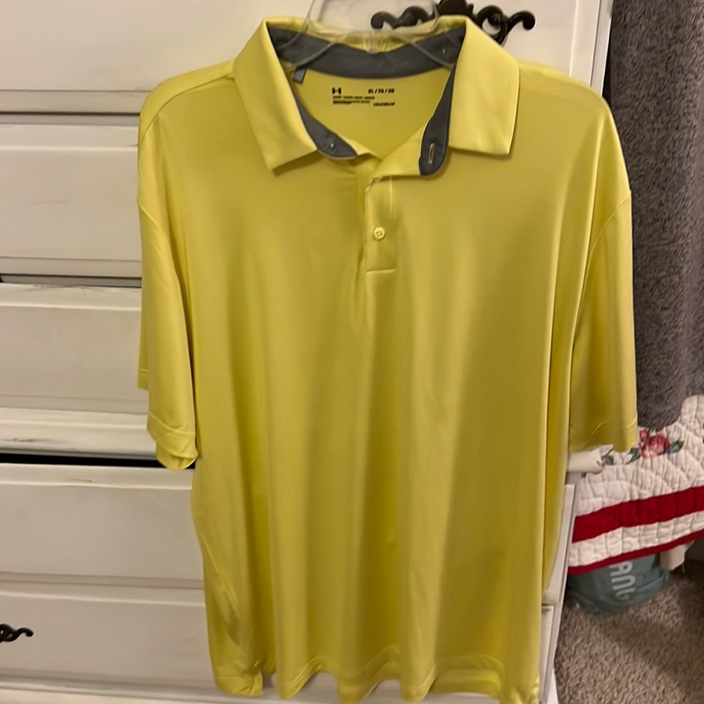 Yellow Under Armor Heat Gear Polo